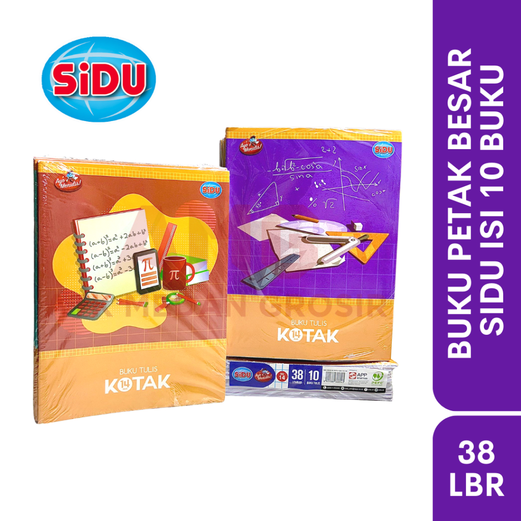 

BUKU PETAK BESAR SINAR DUNIA | SIDU ISI 38 LEMBAR HARGA PER BUNGKUS ISI 10 BUKU