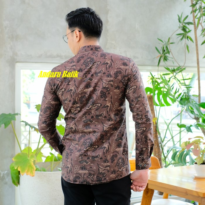 Kemeja Batik Pria Lengan Panjang Full Furing Ero Katun Primisima Halus Anti Luntur