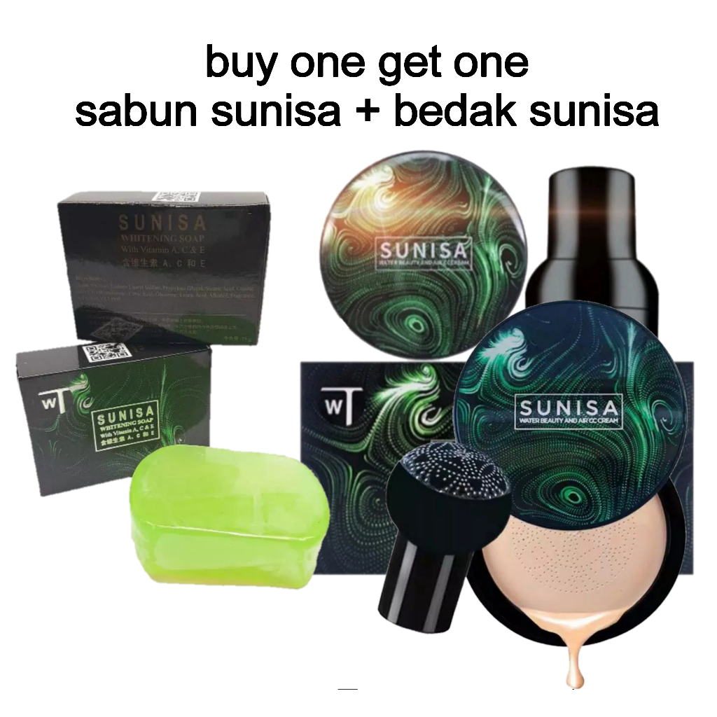 Sunisa Mashroom Air Cusion + Sabun Sunisa - Bedak Sunisa