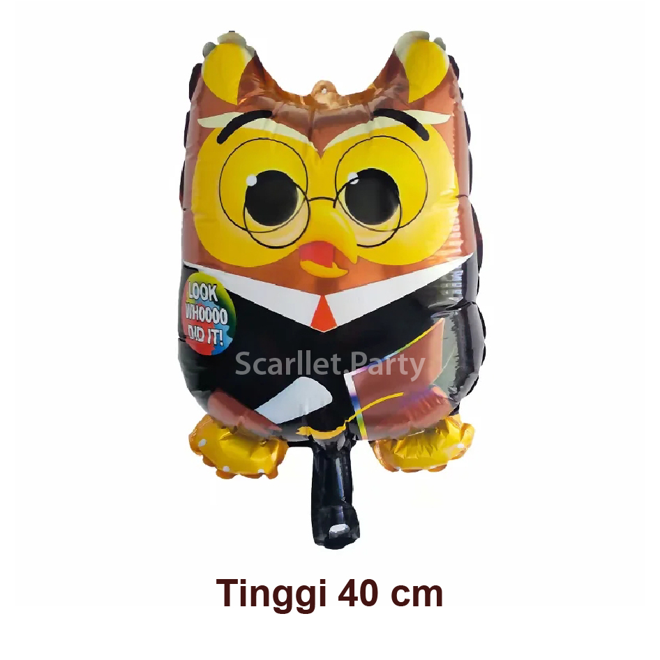 BALON WISUDA BURUNG HANTU DEKORASI GRADUATION HIASAN DEKOR SMILE PERLENGKAPAN WISUDA SIDANG SEMPRO