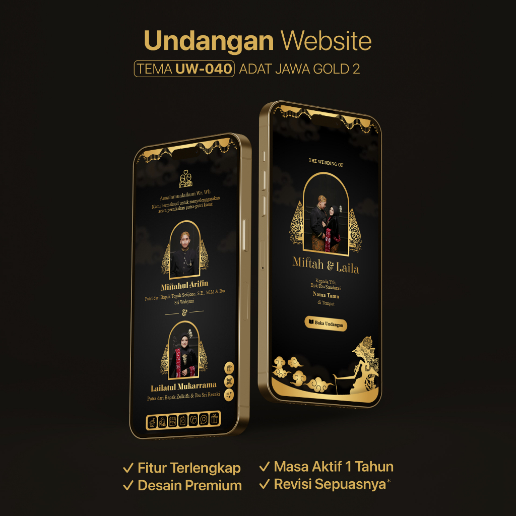UW-040 | Undangan Website Adat Jawa Gold 2 - Undangan Web Adat Jawa