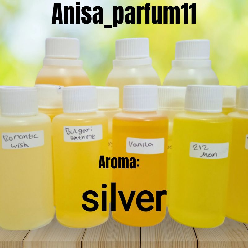 bibit parfum minyak wangi aroma silver kualitas best quality murni tanpa campuran apapun