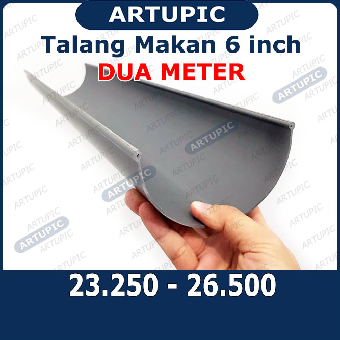 Talang Pakan 6 inch DUA METER Talang Tempat Makan Pakan Ayam Petelur Layer 6 inch Setengah Lingkaran