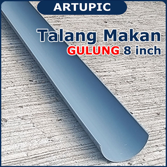 Talang Pakan Makan GULUNG 8 inch Talang air Oval PVC 8&quot; Setengah Lingkaran Langgeng 4meter 4m 4 meter 1/2 Lingkaran RG-8 bukan asvira maspion