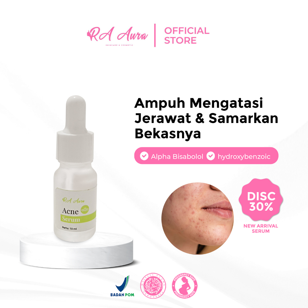 BPOM Ra Aura Acne Solution Serum / Serum Acne / Acne Serum / Serum Jerawat / Serum Penghilang Jerawat / Serum Wajah / Serum / Serum Anti Aging / serum pemutih wajah