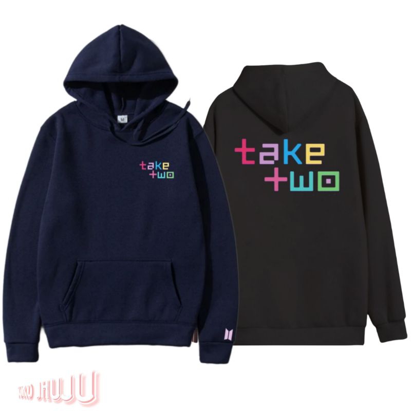 Hoodie Jumper Bangtan Take Two Logo Dpn Blkng