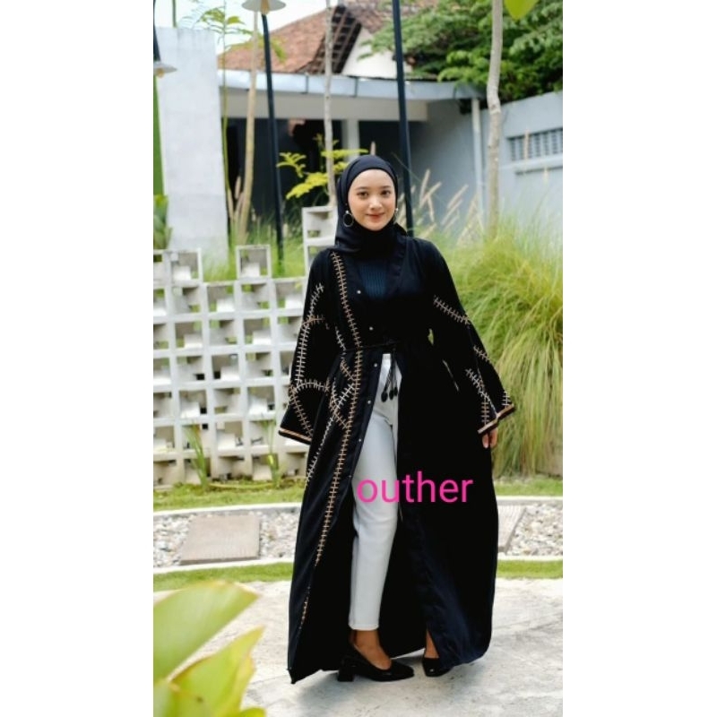 Gallery Exclusive Abaya Hitam Syari Gamis Bordir Turkey Dubai Natasya