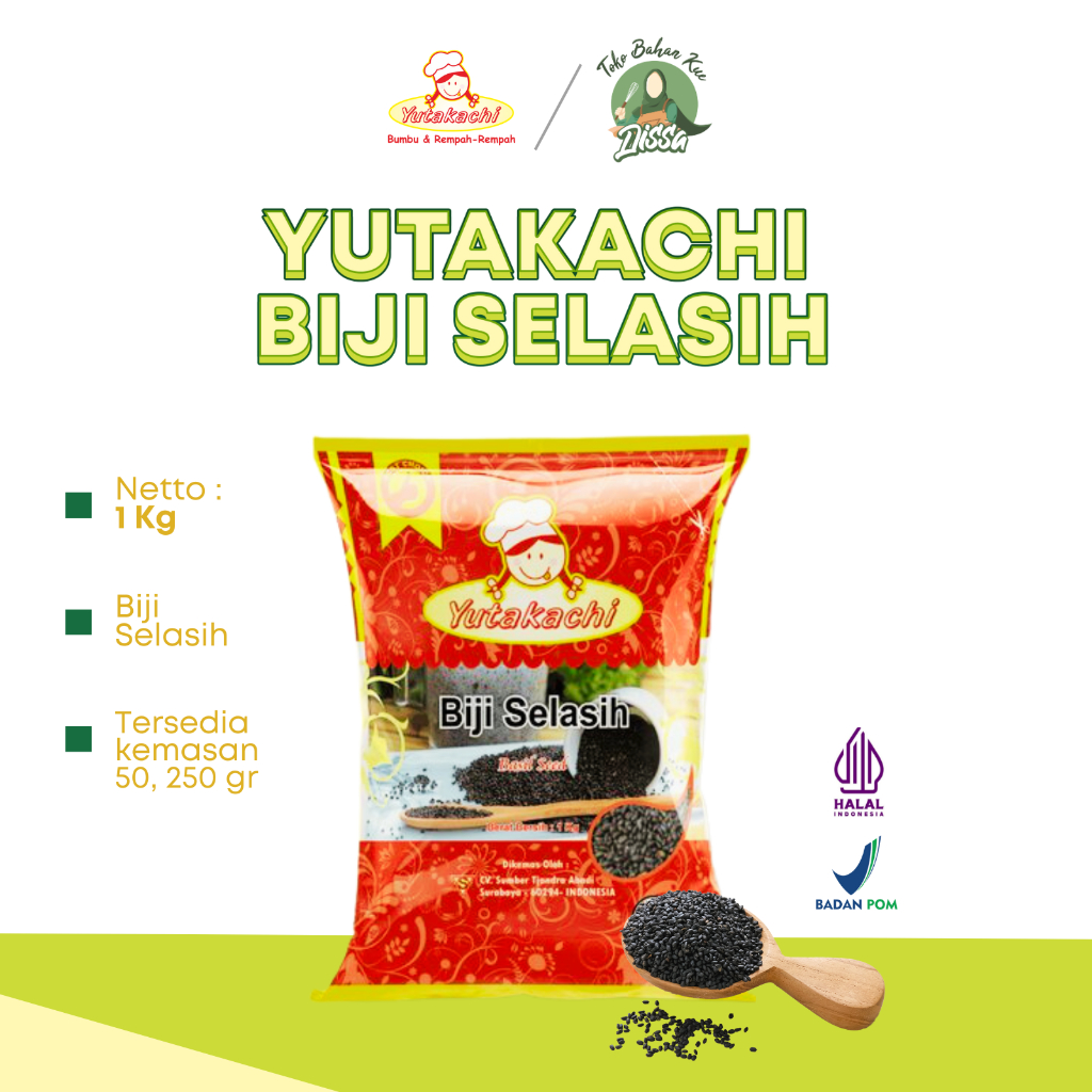 

Yutakachi Biji Selasih 1kg/500gr/100gr | Biji Selasih by Yutakachi - Tobaqdissa