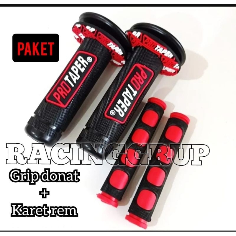 Hand Grip Motor PROTAPER Cover Karet Gas Anti Slip Grip Motor Beat Vario Jupiter supra Universal + Karet Handle  MERAH