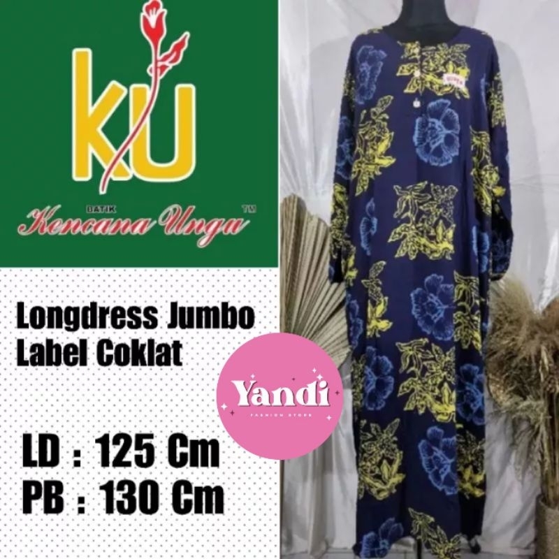 KENCANA UNGU ORI LONGDRESS JUMBO LABEL COKLAT LD 125 CM