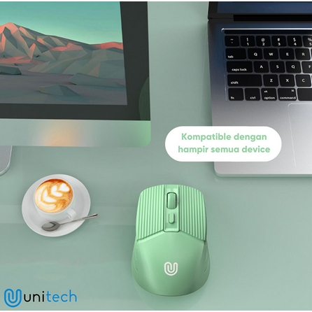 ITSTORE Unitech Bluetooth Mouse Wireless M 256 Silent Plus Recharger Ultra Slim Portable Macaron Series 1600DPI - M256