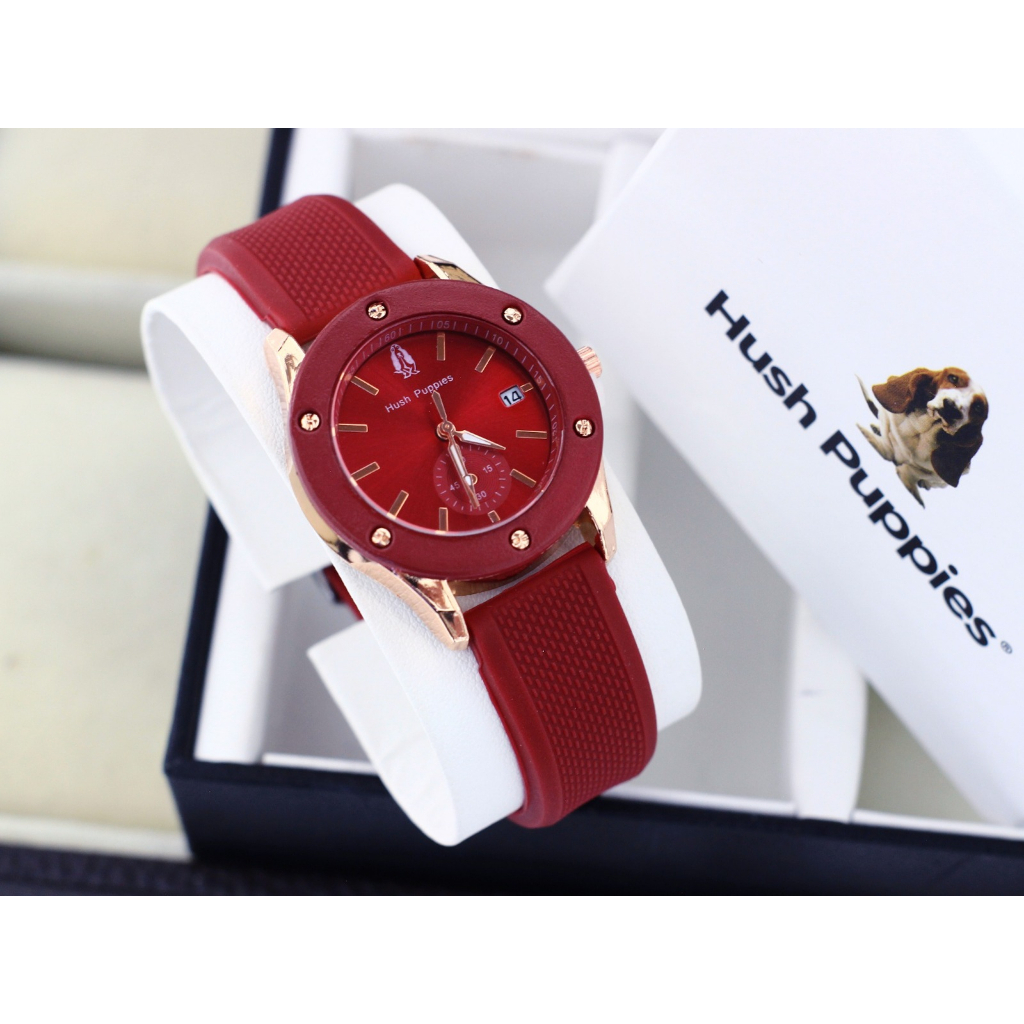 NEW ( BISA COD ) JAM TANGAN WANITA HUSH PUPIES RUBBER HP-4408