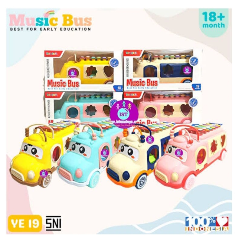 YE 20 - MAINAN ANAK MUSIK BUS XLOPHONE BUS KTG