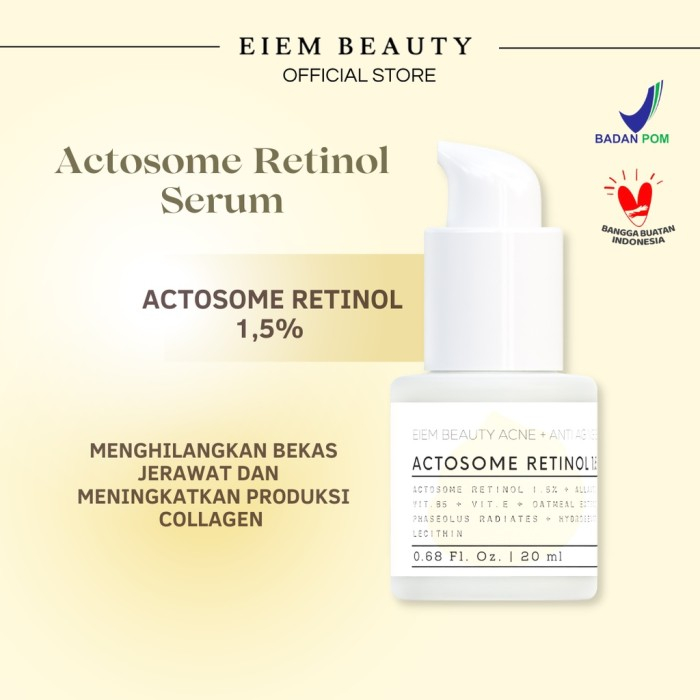 Eiem Beauty Acne + Anti Aging Serum, Actosome Retinol 1.5%