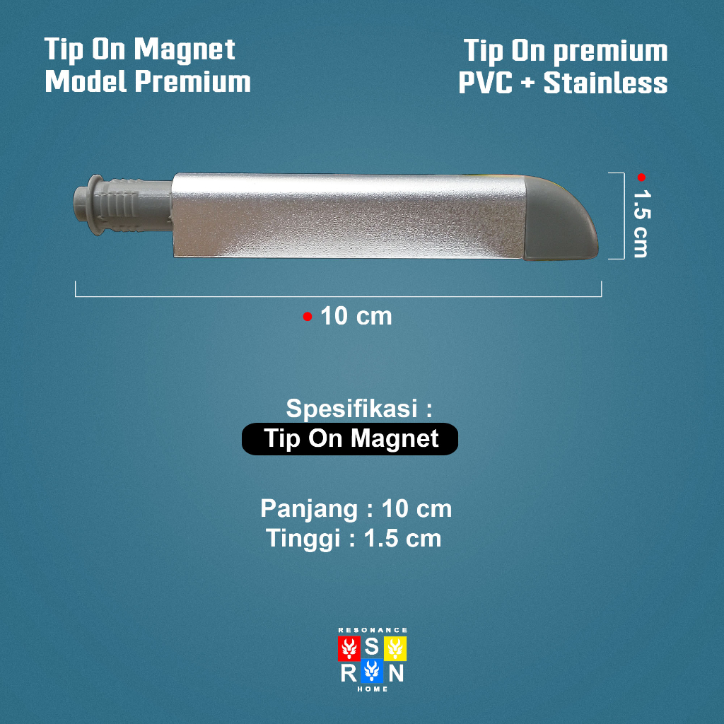 Push To Open Tip On Magnet Self Rebounder Premium Damper Catches Pintu Lemari Laci / Drawer Magnet Resonance Home