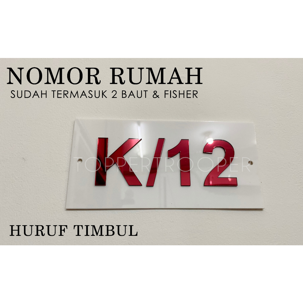 Papan Nomor Rumah Akrilik Minimalis | No RUmah Elegan