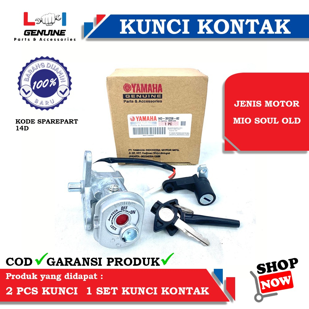 -LOI- KUNCI KONCI KONTAK SET KUNCI JOK YAMAHA MIO SOUL FINO KARBU MIO SOUL LAMA 14D