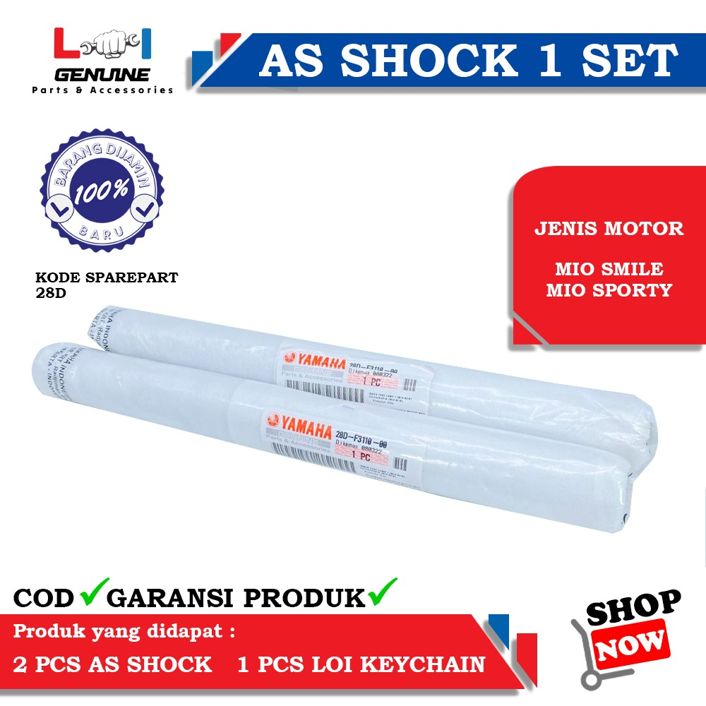 -LOI- AS SHOCK SET YAMAHA 28D ORIGINAL MIO LAMA, MIO SMILE