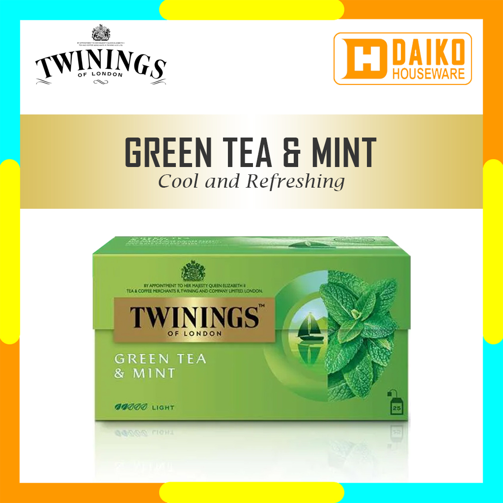 Teh Hijau Twinings Green Tea &amp; Mint Tea 25 x 2gr Teh Hijau Kantong Rasa Mint