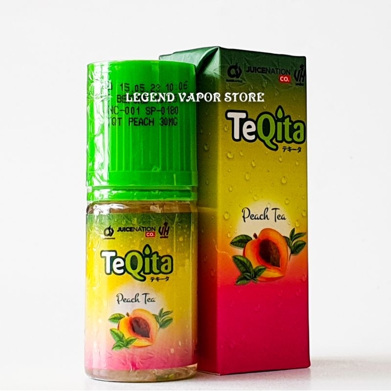 SALT NIC - LIQUID TEQITA Peach Tea 30ML 30MG AUTHENTIC JUICENATION