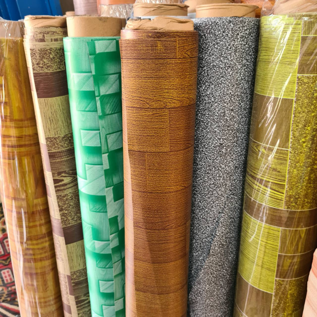Xaviertaran Karpet Lantai Plastik Vinyl Perlak Kayu