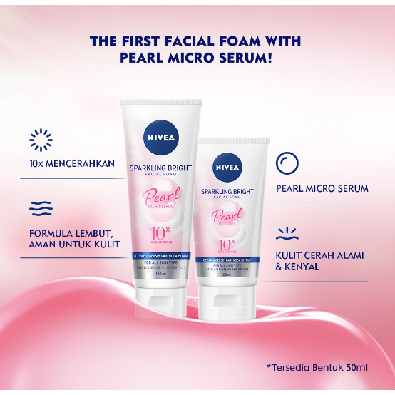 OliveShop ❤️ Nivea Sparkling Bright Facial Foam Pearl 50ml