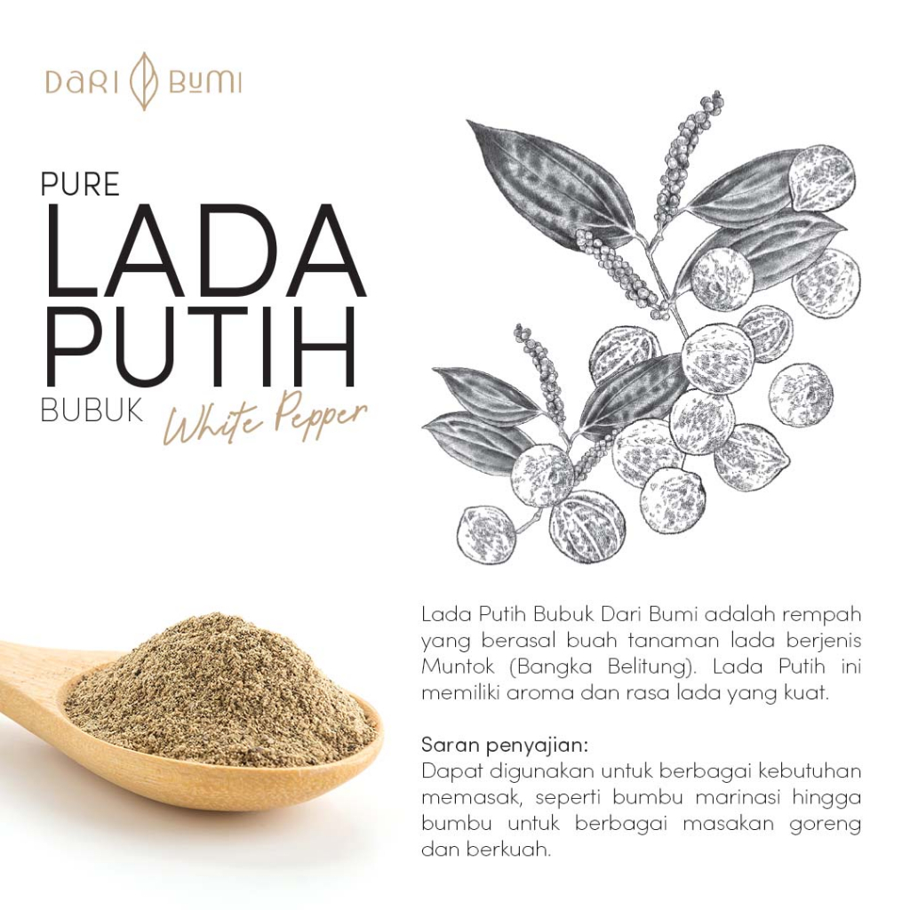 Lada Putih Bubuk 70 gram Daribumi