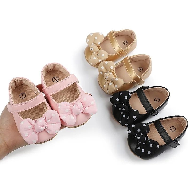 Sepatu Bayi Prewalker PITA POLCADOT 0 12 Bulan Murah / Sepatu Baby Perempuan Terbaru