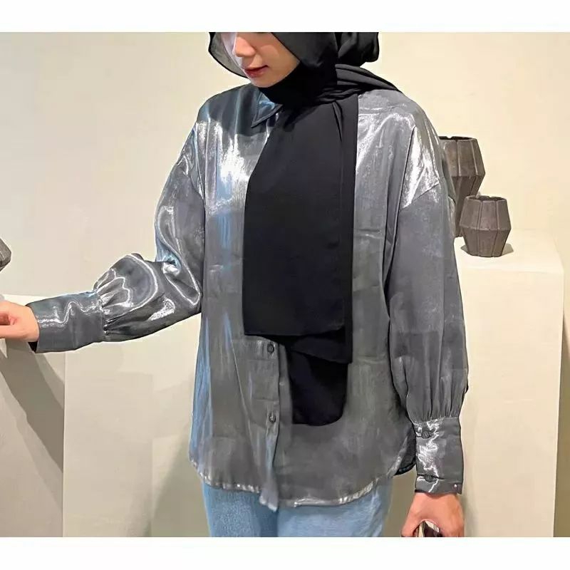 KEMEJA BLOUSE SHIRT FEZA SHIMMER SILK | ATASAN WANITA | kemeja formal