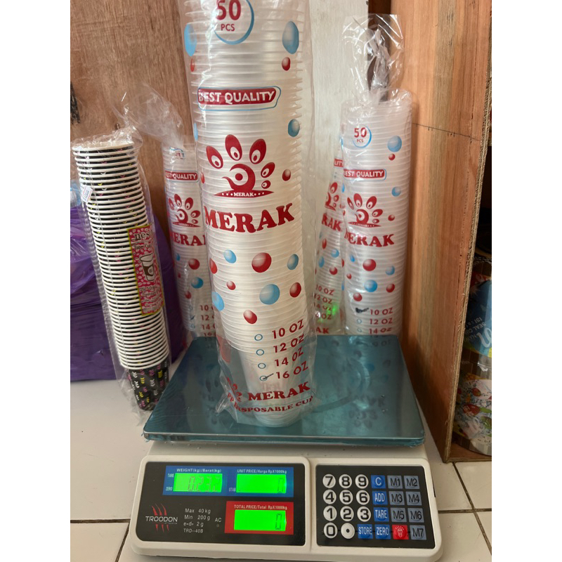 gelas plastik cup 18 OZ oval isi 50 pcs
