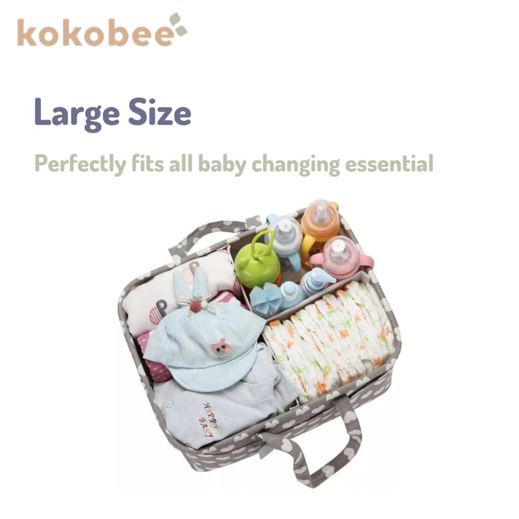 KOKOBEE Premium Rope Caddy Bag &amp; Canvas Organizer Baby Caddy Bag / Diaper bag / Tas bayi / tas perlengkapan bayi / kinderkeen / kokobee / kottonville / terlaris / original / best seller / baru / tas rajut kokoh / travelling / berpergian