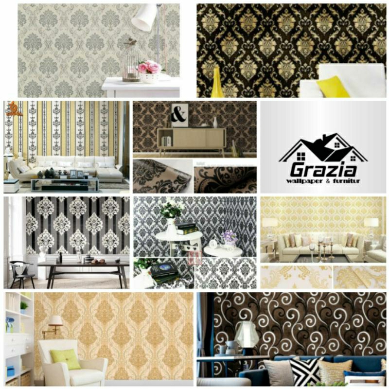 wallsticker dinding termurah motif batik ruang tamu