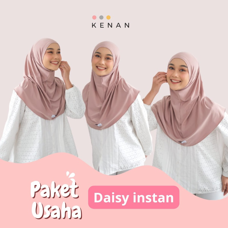 KENAN - Paket Usaha Bergo Daisi Matt Jersey isi 10pcs(Random)