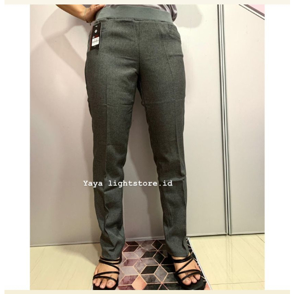 Celana Kerja Wanita Merk Demost Pinggang Karet