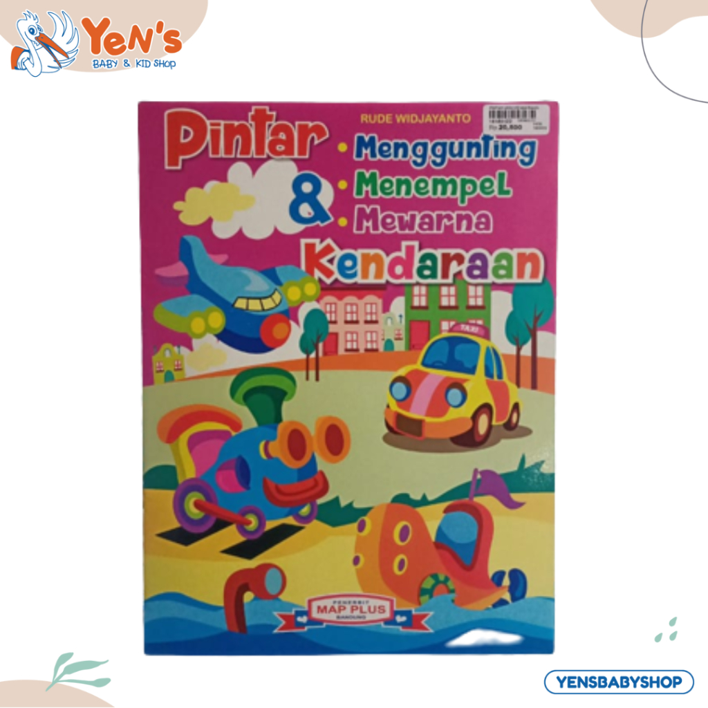 Buku Anak Paud Tk I Pintar  Menggunting Menempel  &amp; Mewarnai Kendaraan