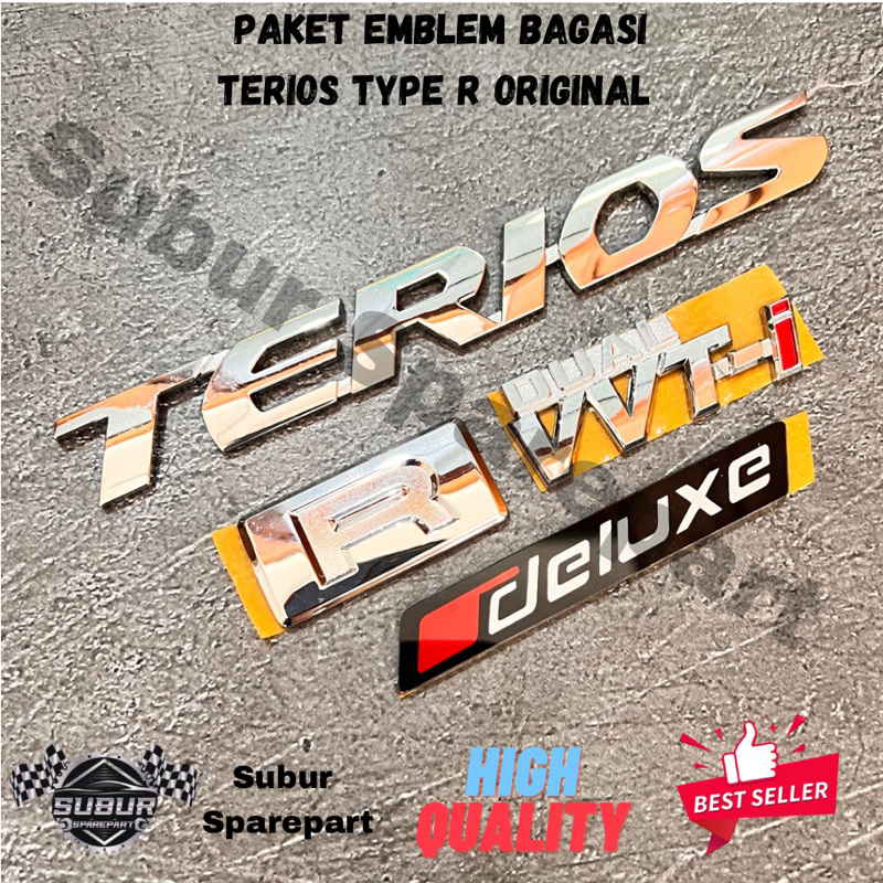 Emblem Paket Komplit Type R Terios Deluxe Original
