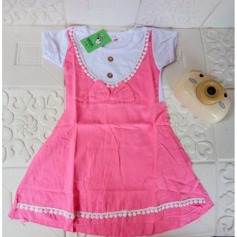 [0-4 th] DRESS ANAK IMPORT KATUN / DRESS ANAK IMUT MOTIF PITA RENDA BEBEK DRESS TUTU ANAK IMPORT PREMIUM /(0-4 Tahun) Dress Anak import overall duck bebek /Baju Bayi Perempuan 100% KATUN PREMIUM QUALITY IMPORT