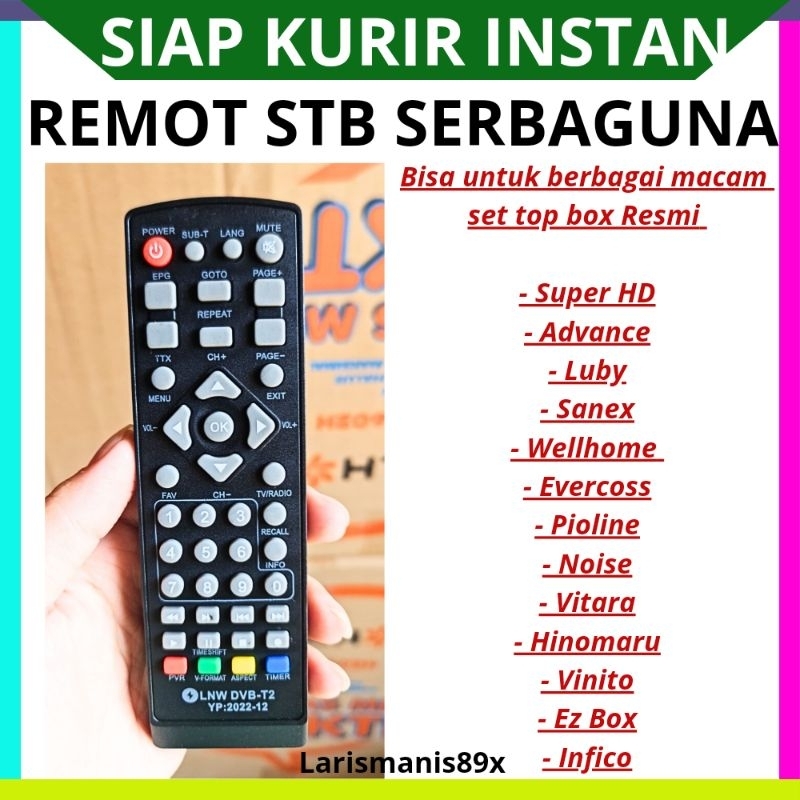 Remote Multi Set Top Box LNW DVB T2 Remot STB Multi Universal