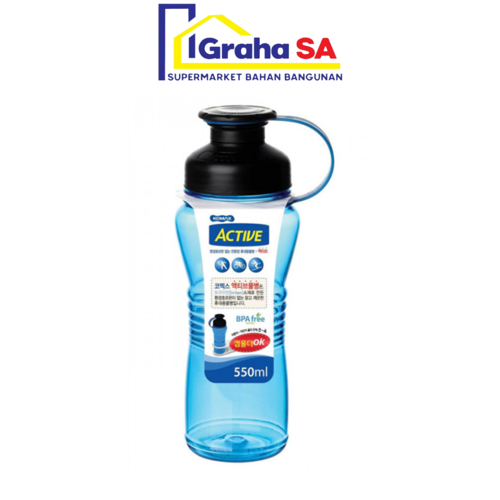 KOMAX ACTIVE WATER BOTTLE 550ML BLUE