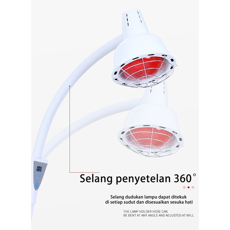 275W Lampu Terapi Pemanas Inframerah Dudukan Lantai Lampu Terapi Penghilang Rasa Sakit Sesuaikan waktu dan suhu , Regulasi Eropa