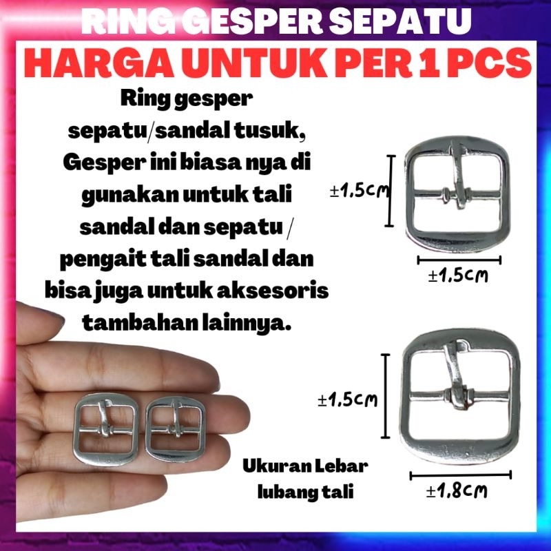 Gesper ring aksesoris sepatu sandal gesper ring tusuk