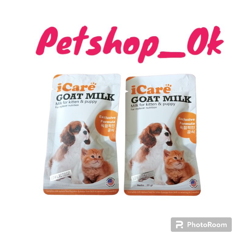 Susu ICare  goat milk 20g / Susu puppy &amp; kitten