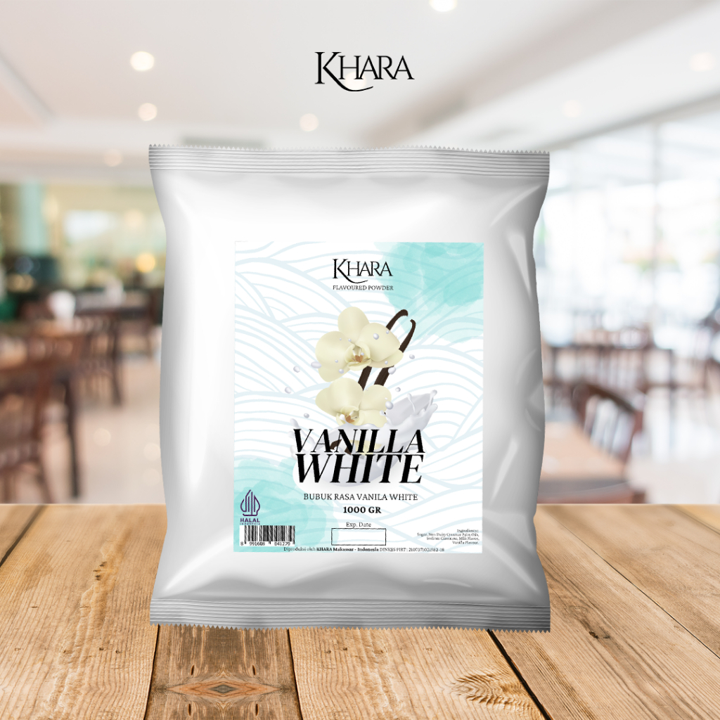 

Bubuk Minuman Rasa Vanilla White 1kg - Khara Vanilla White Flavoured Powder