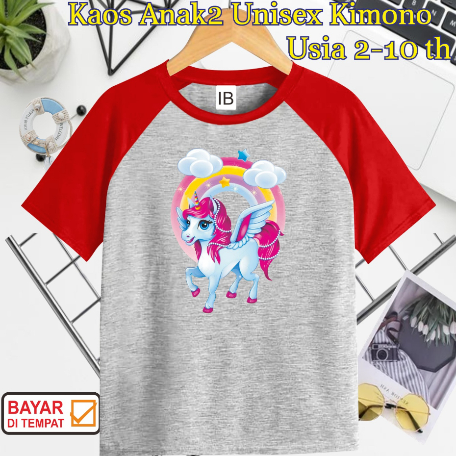 ((IB))KAOS ANAK2 UNISEX KIMONO/PONY DIGITAL SABLON