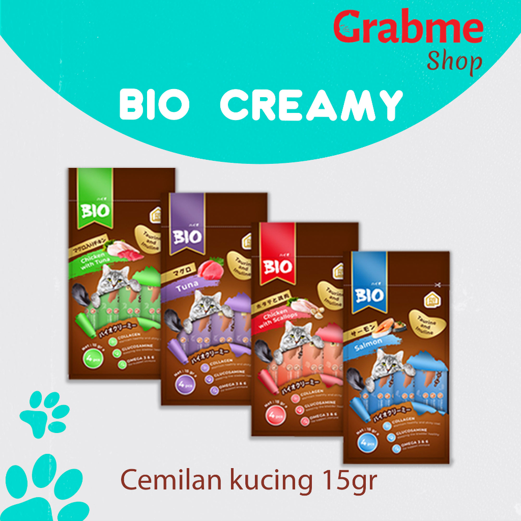 Snack Kucing Bio Creamy All Variant 15 gr