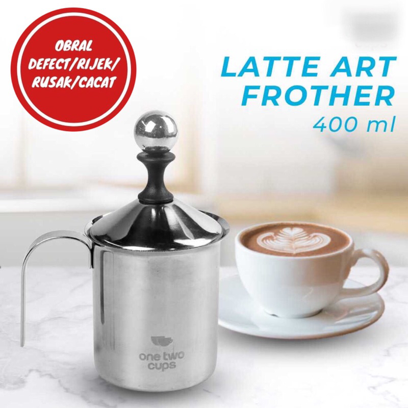 [OBRAL RIJEK] Gelas Kopi Milk Jug Latte Art Frother 400ml - WZ0011