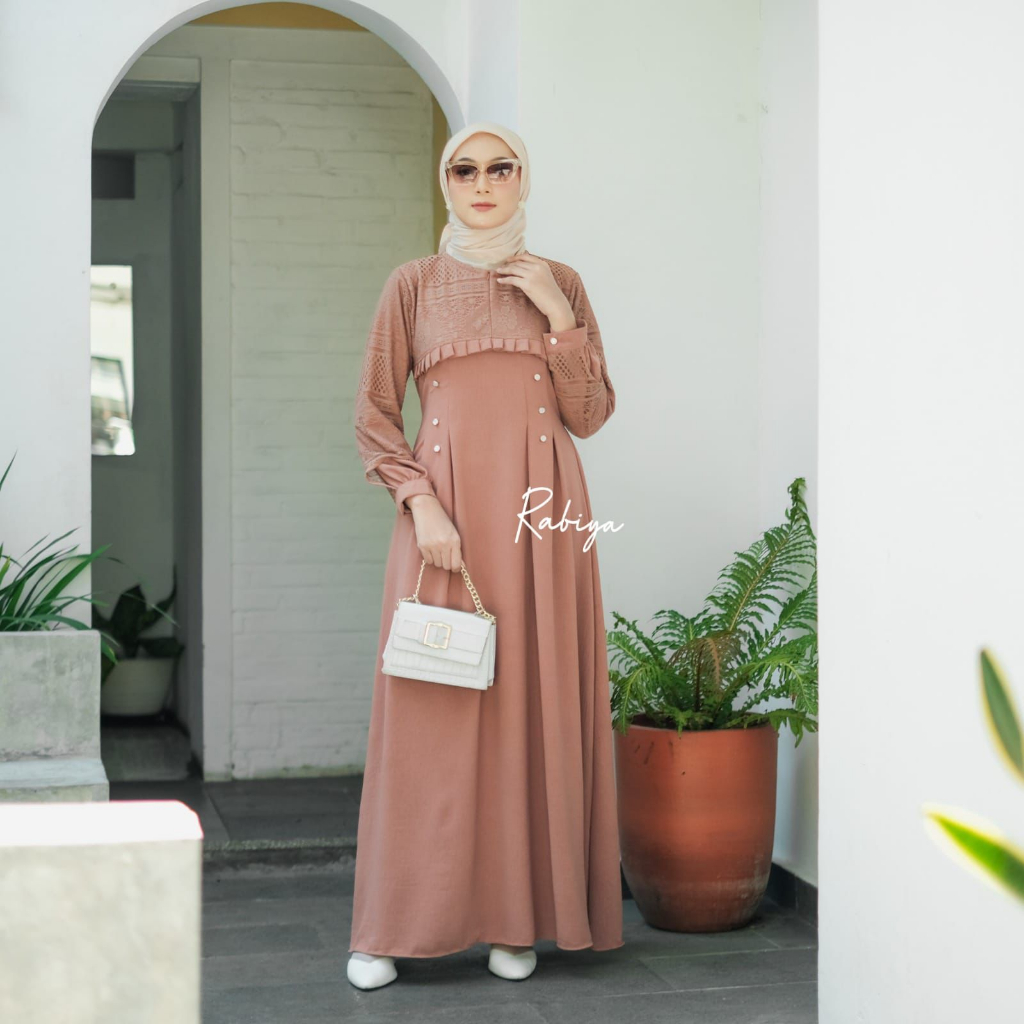 dress jumbo mix brukat / dress muslim big size ld 100 110 120 130 140 / gamis jumbo mix brikat