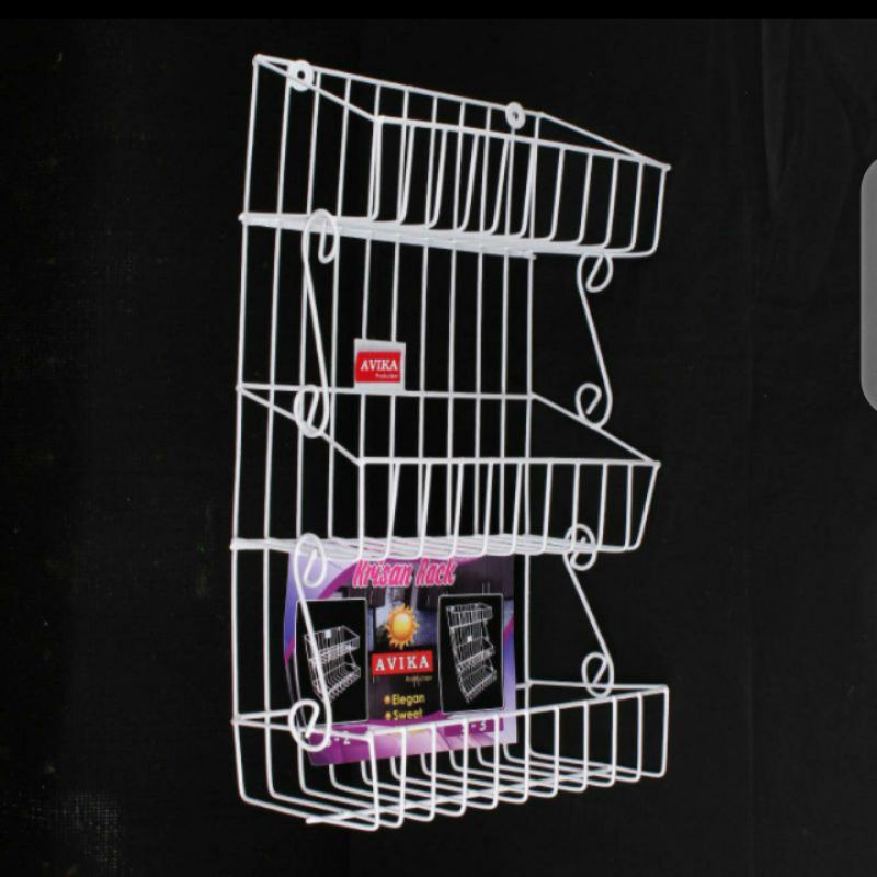 Rak 3 susun serbaguna putih