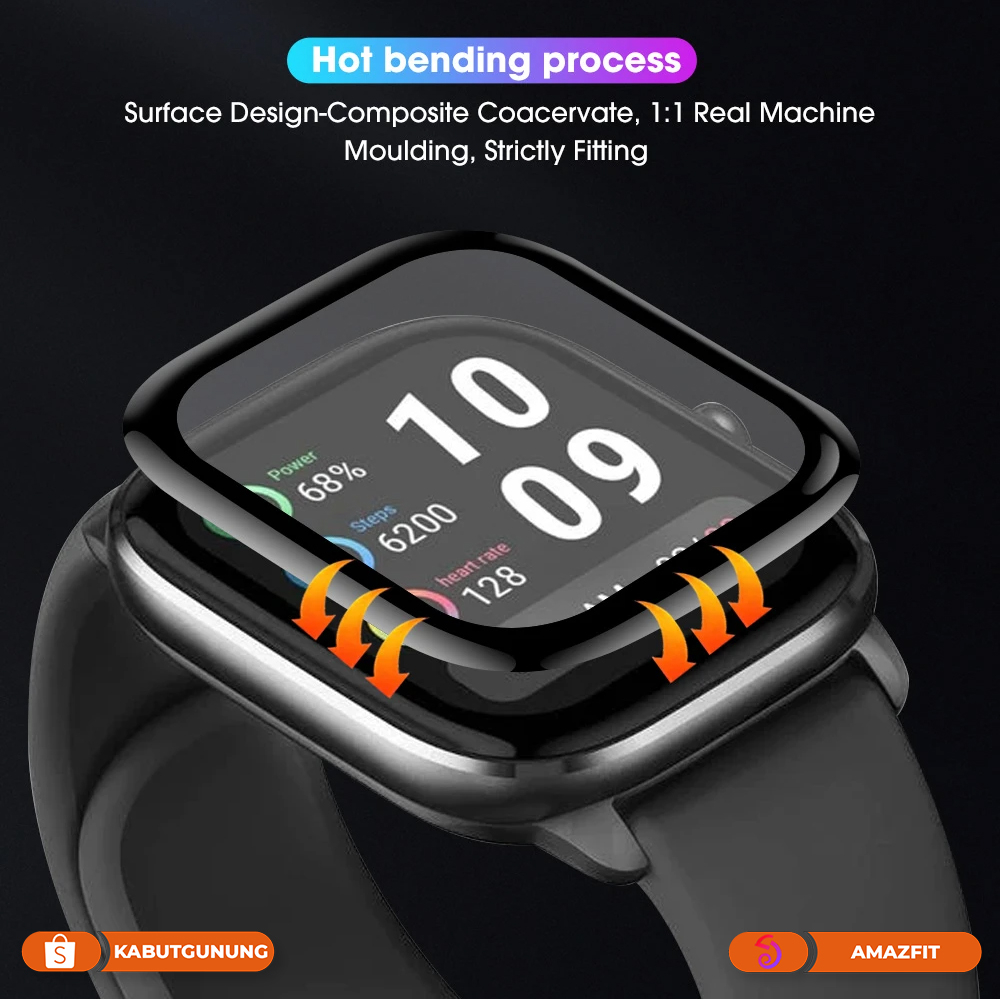 Anti Gores Full Cover Screen Protector For Amazfit GTS 4 Mini