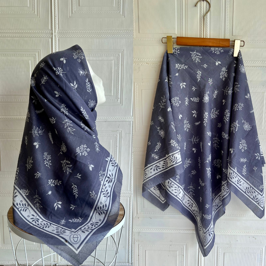 HIJAB VOAL MOTIF BUNGA VINTAGE SERIES//HIJAB SEGIEMPAT VOAL//HIJAB SERAGAM TERBARU